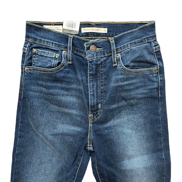NWT LEVI'S Premium Mile High Super Skinny Jeans in Dark wash SZ 26 - Picture 3 of 12